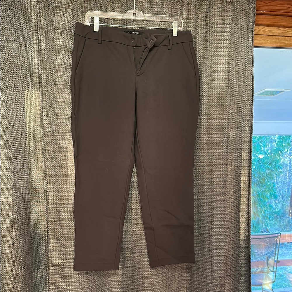 Liverpool Green Straight Leg Pants